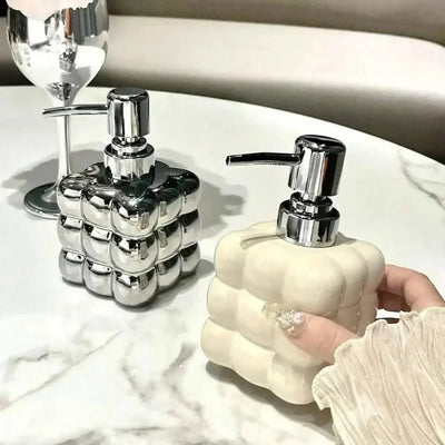 Liquid Soap Household 280ml Body Wash Shampoo  Dispenser Bottle Bathroom Accessories Dispenser Press Separated Bottle Ceramic