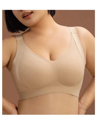 Plus Size Women Seamless Bras Sexy V Waist Brassiere Padded Wireless Soft Sleepwear Female Solid Breathable Underwear Lingerie