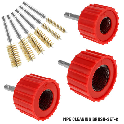 3/9/15Pcs metal pipe/copper pipe cleaning brush, grinding/rust removal tools,copper wire/stainless steel drilling cleaning brush