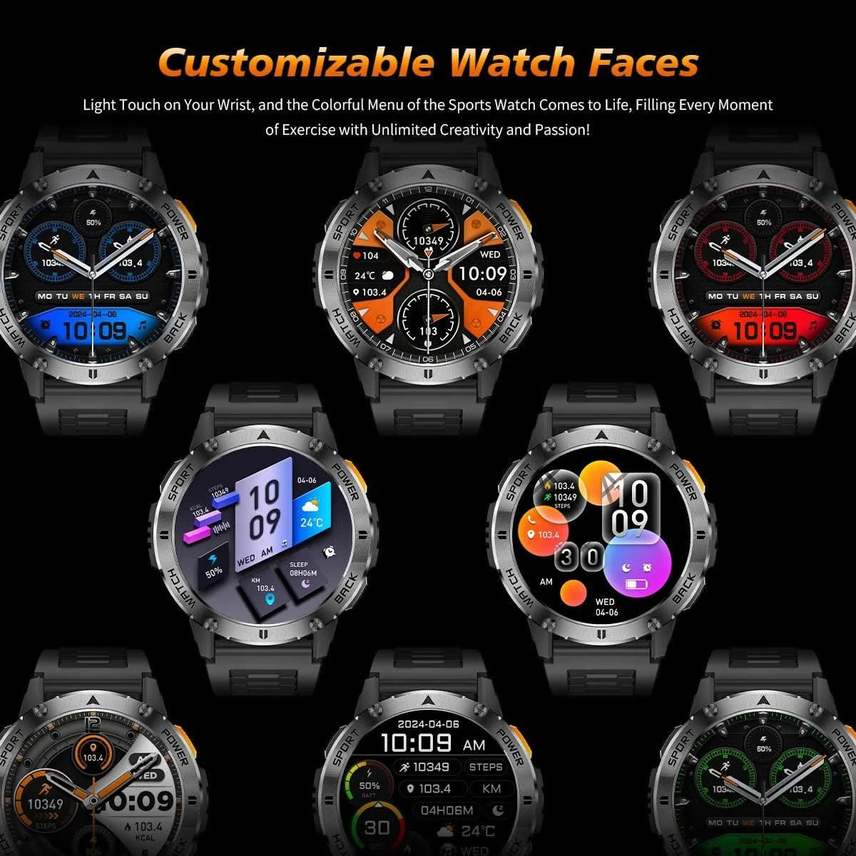 2025 New For Xiaomi IOS Compass Outdoor Smart Watch Men 1.43'' HD AMOLED Screen GPS 400 Mah Battery Bluetooth Call SmartWatches