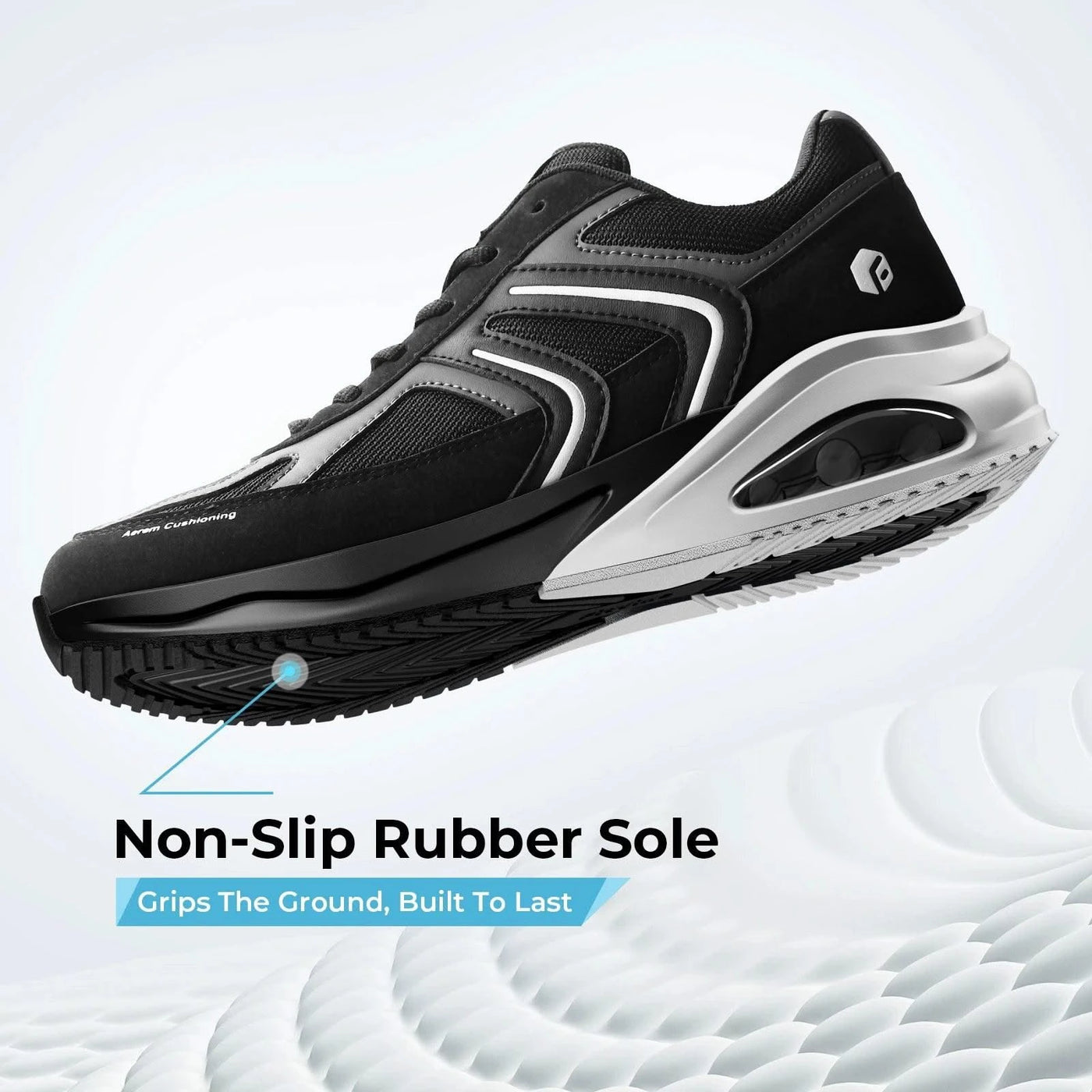 Fitville Extra Wide Walking Shoes for Men Wide Cushioned Sports Shoes For Swollen Feet Flat Feet Arch Fit Relieve Heel Pain