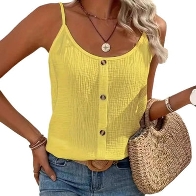 Women Cami Tops Slim Scoop Neck Backless