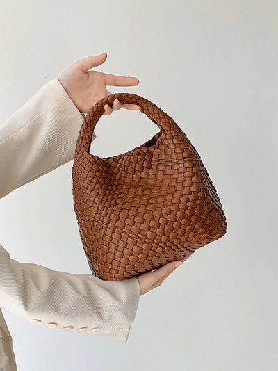 Designer bag Luxury 2024 woman bag Brand New Product PU Small size hand-woven bucket bag High quality Women's handbag
