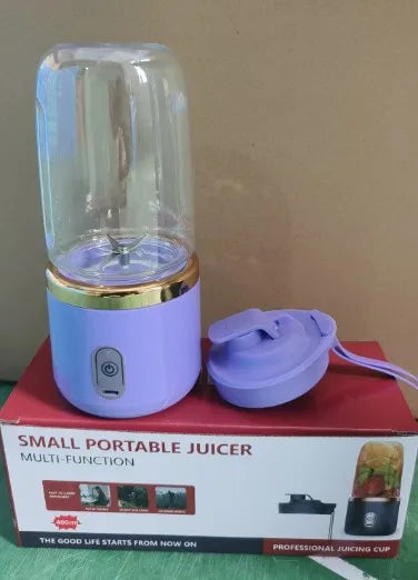 Portable Blender & Juicer 2-in-1 - USB Rechargeable Includes 6 Blades & Double Cups Ideal for Smoothies Iced Drinks & Halloween