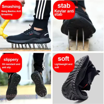 Steel safety shoes designed for men provide durable and stylish protection. Work boots combine functionality with comfort