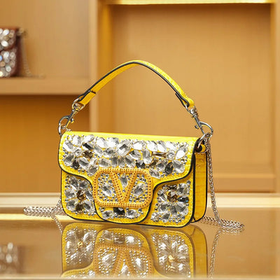 Chic Women's Crossbody Bag Leather Shoulder Handbag Designer Tote Purse Ladies Modern Elegant