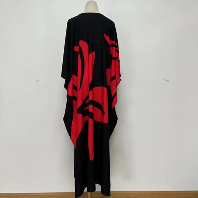 Plus Size L-5XL Bohemian Women Maxi Dress 2023 Autumn Printed Casual Shirt Party Vestidos Loose Sundress