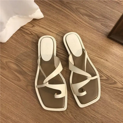 Women's Sandals Summer New 2024 Women Casual Flat Shoes Outdoor Clip Toe Flip Flops Women Beach Non-slip Sandals
