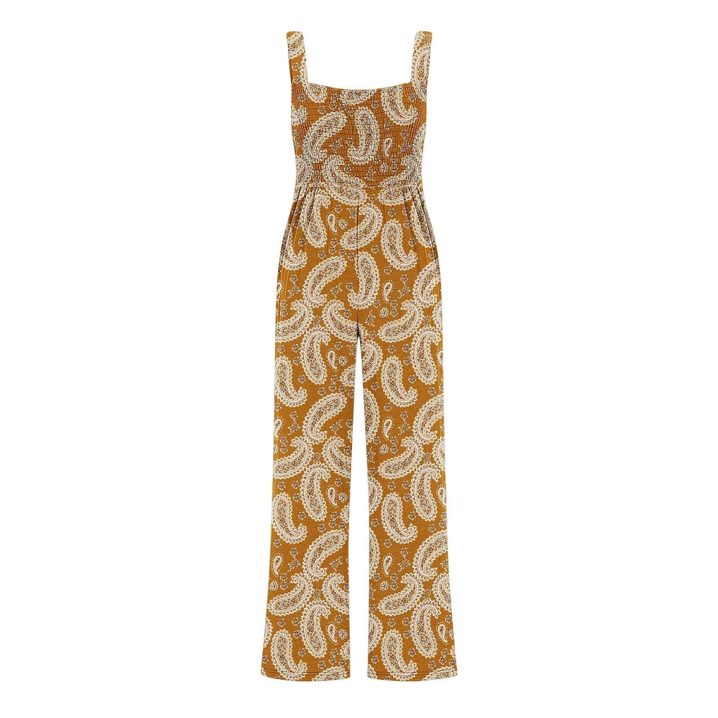 Summer Sexy Sling Jumpsuits Women'S Fashion Printed Loose Pencil Pants Casual Streetwear Elegant Party Female Spaghetti Rompers
