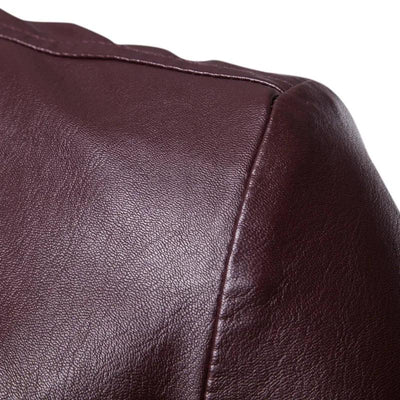 Blazer Man 2025 Men's PU Leather Jackets for Men Autumn Jacket Button Turn Down Collar Business Coat Biker Motocycle Jacket