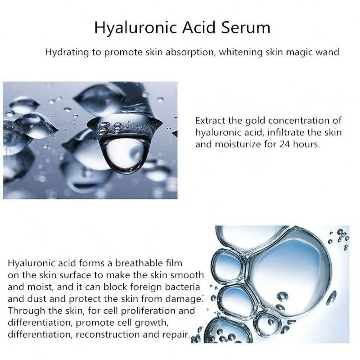 30ml/50ml Hyaluronic Acid Facial Essence Deep Repair Moisturizing Facial Skin Anti-aging Essence Korean Skin Care Products
