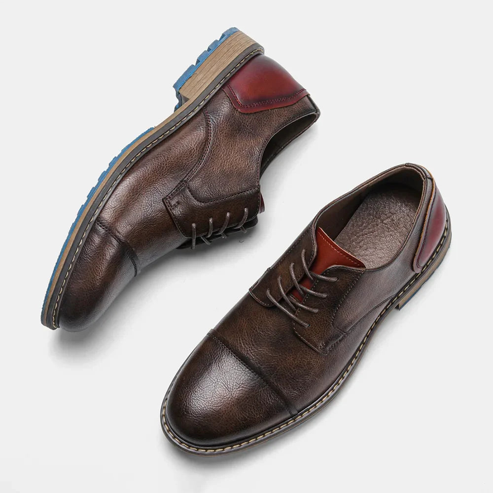 Men's Formal Shoes British Retro Brogue Shoes Mens Casual Business Leather Oxfords Men Office Dress Shoe Flats