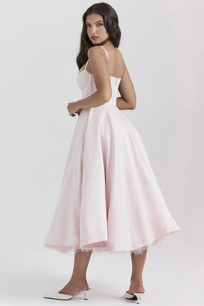 Women's Summer Long Dresses Elegant Lady Maxi Dress O-Neck Blue Dress High Waist Party Dresses for Female Sexy Hoilday Sundress