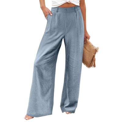 Women's Wide Leg Pants High Elastic Waisted In The Back Business Work Trousers Long Casual Pants Pants for Women Women’s Pants
