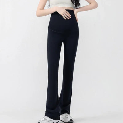 Maternity Leggings for Pregnant Women Yoga Flared High-waisted Trousers Pregnancy Clothes Maternity Yoga Flared Pants