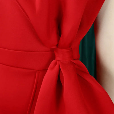 Elegant Dresses for Women 2024 New One Shoulder Ruffles Mermaid Floor Length Luxury Female Birthday Party Dinner Vestidos Mujer
