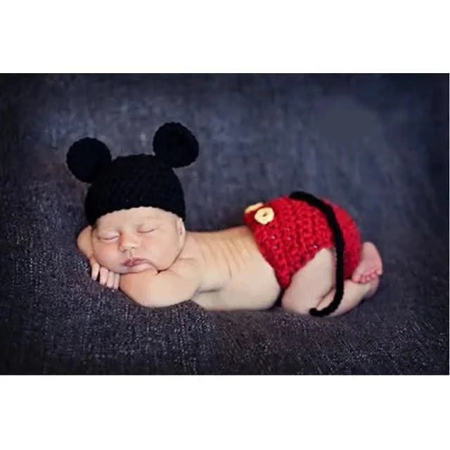 Bunny Rabbit Crochet Knitted Photography Props| Newborn Baby Outfits| Hat, Diaper Pants Costume| Unisex Infant