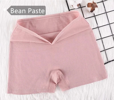 Ladies' Boxer Briefs Women's High Waist Large Size Quarter Underwear Female Cozy Cotton Antibacterial Legging Flat Legged Shorts