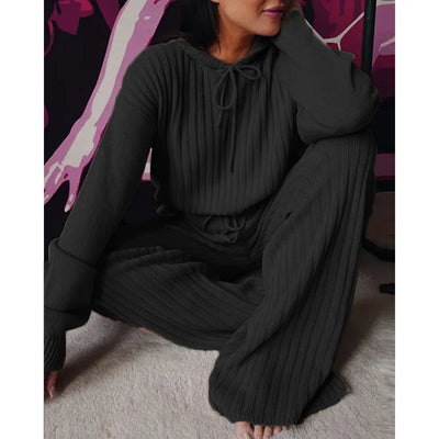 2023 Autumn Casual Wear Women Lounge Tracksuit 2 Piece Set Loose Lounge Sets Ladies Hooded Sweat Suit Outfits Female