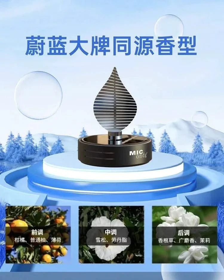 Car aromatherapy perfume car premium sense of niche rotating solar car gold leaf aromatherapy net red perfume new