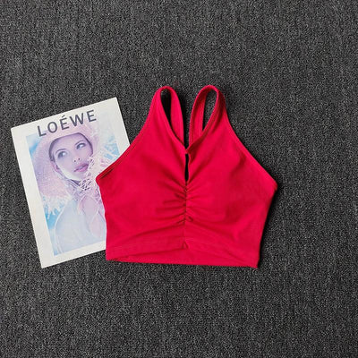 Sports Underwear for Women High-intensity Integrated Cup Shockproof Bra Running Training Suit Fitness Yoga Vest Wear Outside