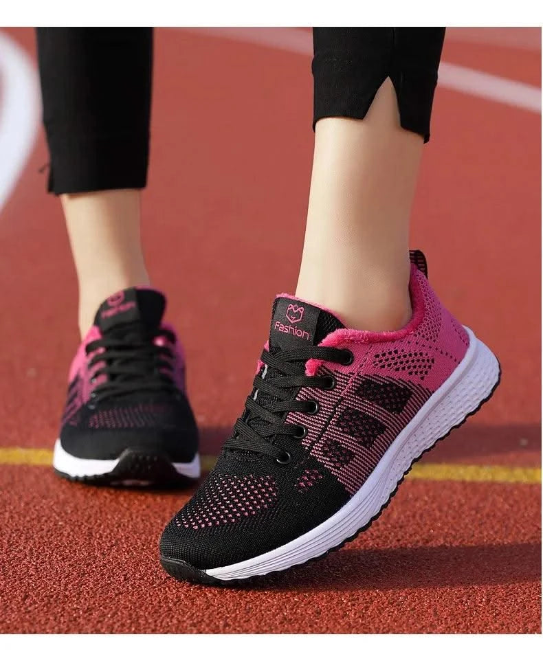 2024 Women Sport Shoes Fashion Platform Sneakers Ladies Spring Winter Flats Running Shoes for Woman - Elanique