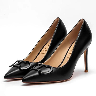 Women's Pointed Metal Buckle High Heels | Party | Carnival |Women's Shoes 9cm