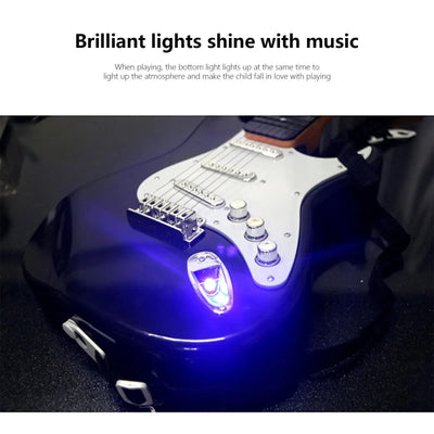 Children-size Electric Guitar Attracts Children Attention 4 String Guita Beginners' Level Guitar Musical Instruments