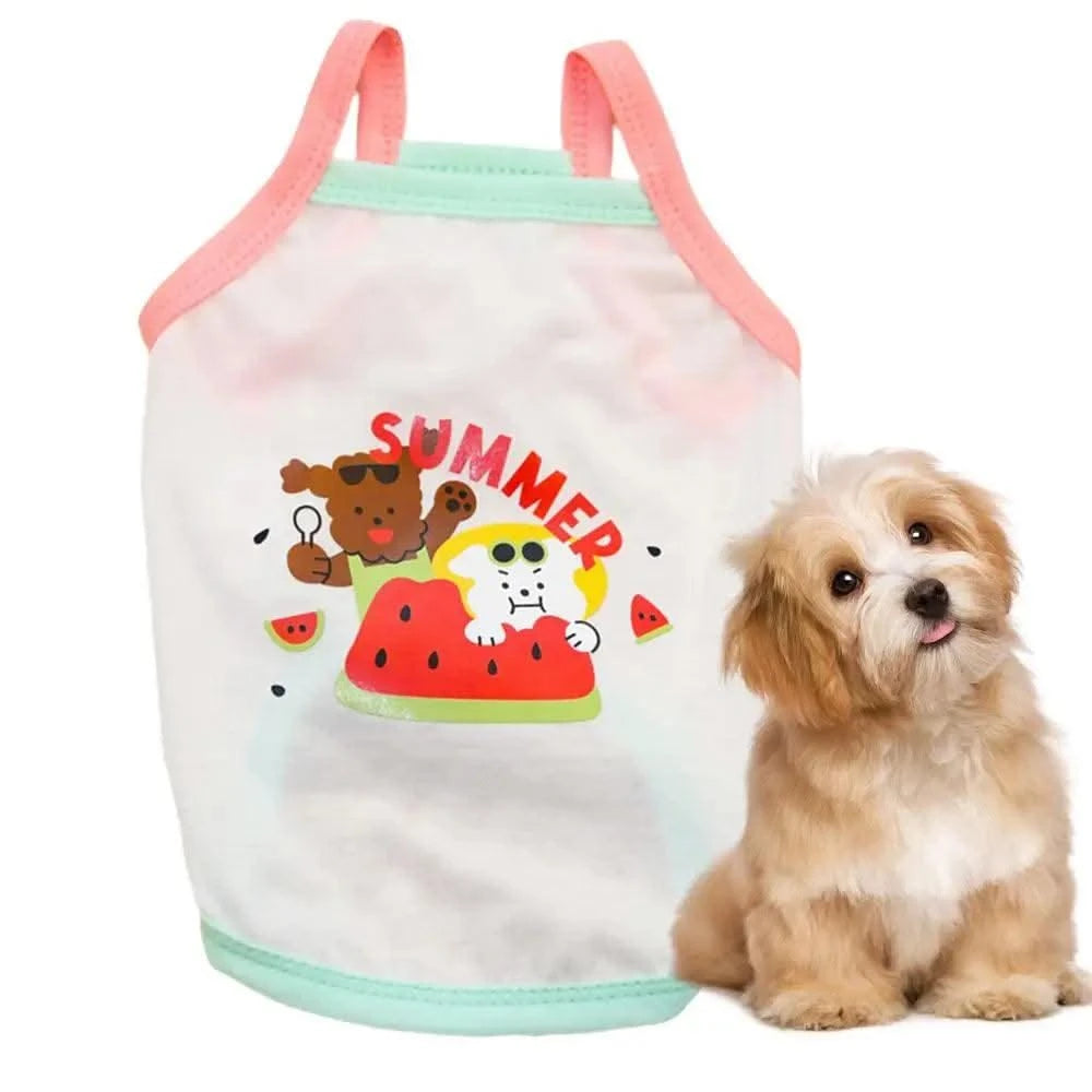 Pet Clothes Dog Girl Clothes Sleeveless Stylish Lightweight Breathable Comfortable Cat Suit For Camping Beach Walking Training