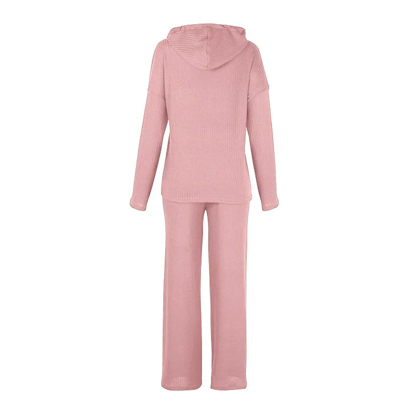 2023 Autumn Casual Wear Women Lounge Tracksuit 2 Piece Set Loose Lounge Sets Ladies Hooded Sweat Suit Outfits Female
