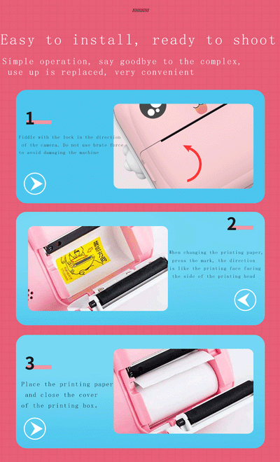 Digital Children Camera For Photography Instant Print Photo Kids Camera Mini Thermal Printer Video Educational Toys Gift