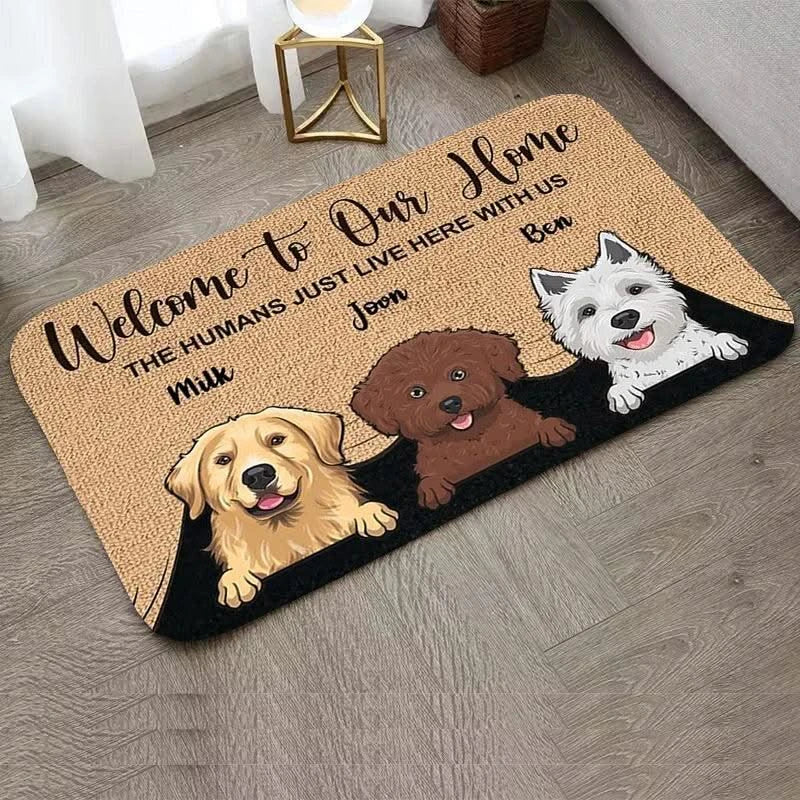 Custom Cute Cat Dog Children Room Mat Kitchen and Home Items Entrance Carpet Floor Mats Washable Non-slip Kitchen Rug Rugs Foot