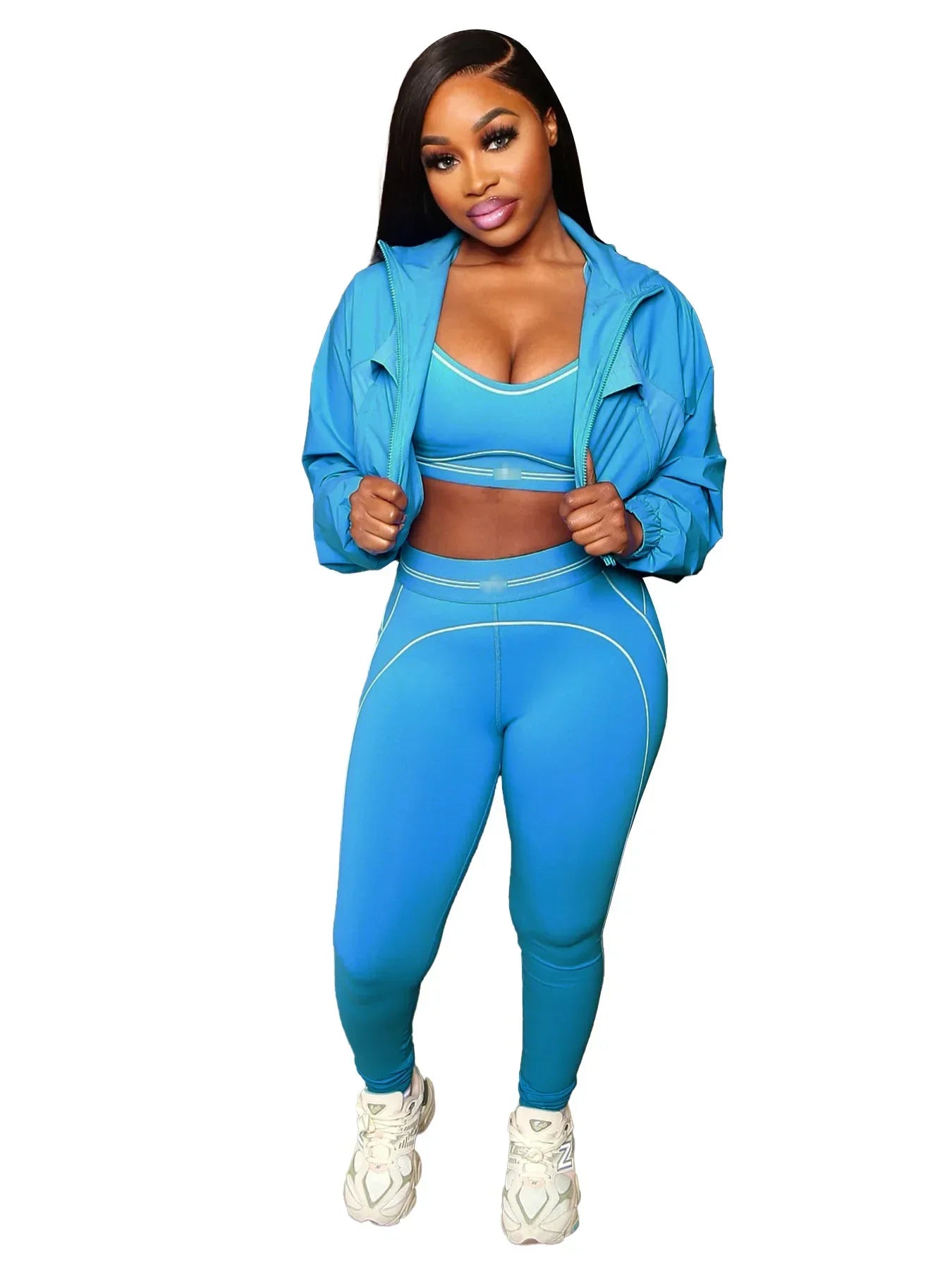 Women Activewear Summer Fitness Gym Yoga Sets Two Piece Set Bra Crop Top And High Waist Leggings Sportswear Training Workout Set