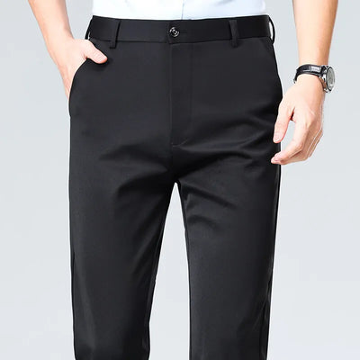 Plus Size Big and Tall Mens Trousers Business Casual Loose Straight Leg Pants Comfort Fit Office Work Commuting No Tight Classic