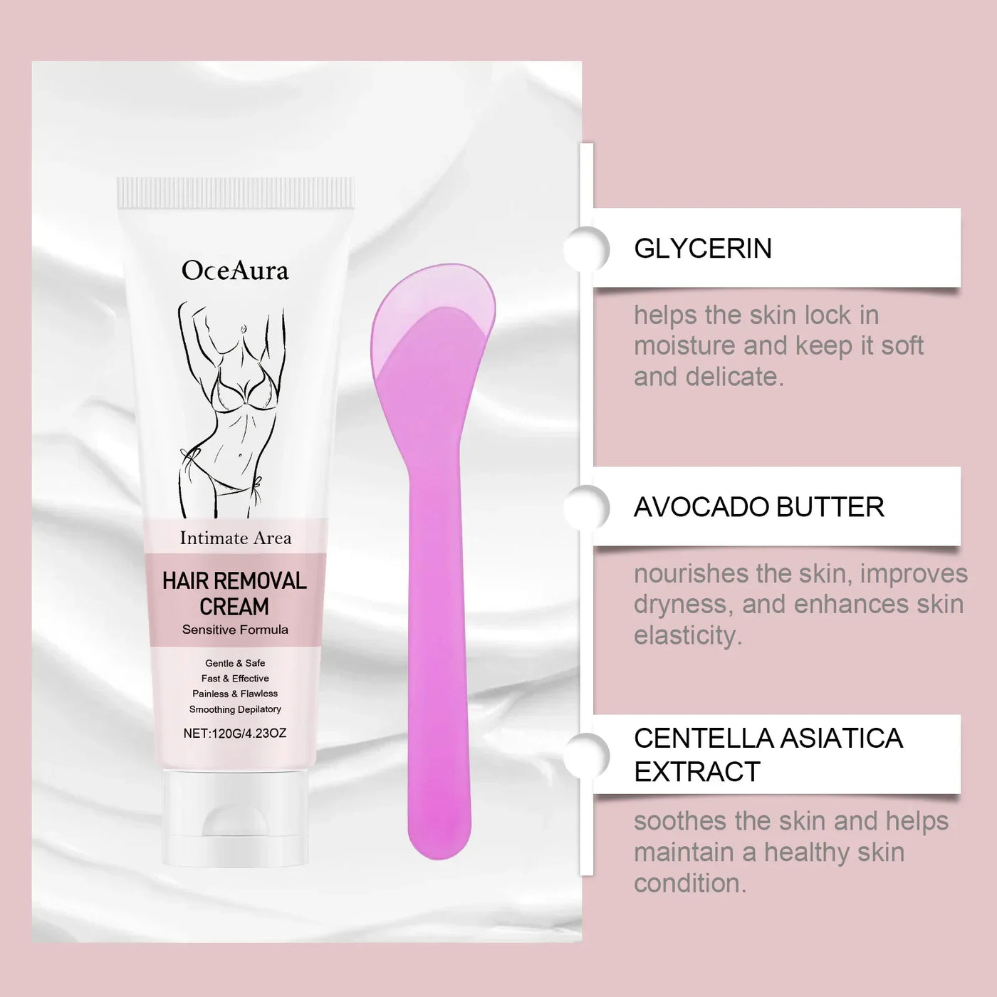 Intimate Areas Painless Hair Remover Cream Hair Growth Inhibitor Armpit Leg Permanent Depilatory Smooth Moisturizing Skin Care