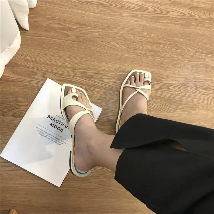 Women's Sandals Summer New 2024 Women Casual Flat Shoes Outdoor Clip Toe Flip Flops Women Beach Non-slip Sandals