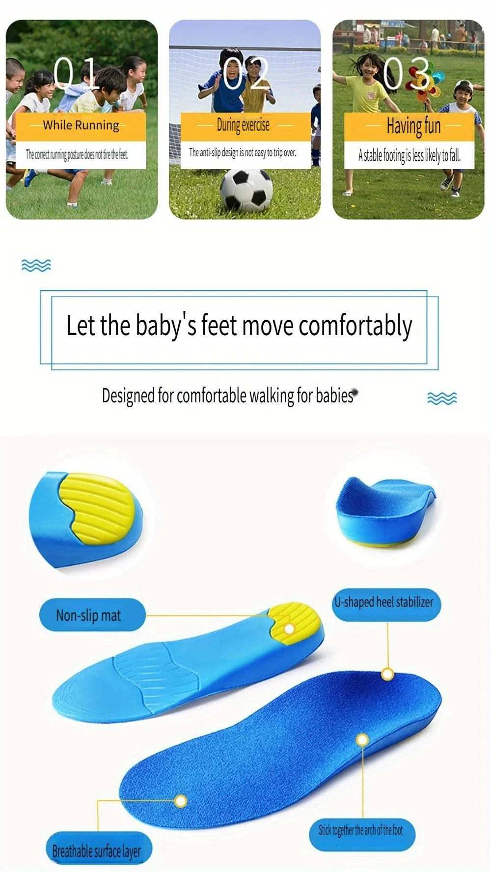 Kids Children Orthotics Insoles Correction foot Care for Kid Flat Foot Arch Support Orthopedic Insole Soles Sport Shoes pads