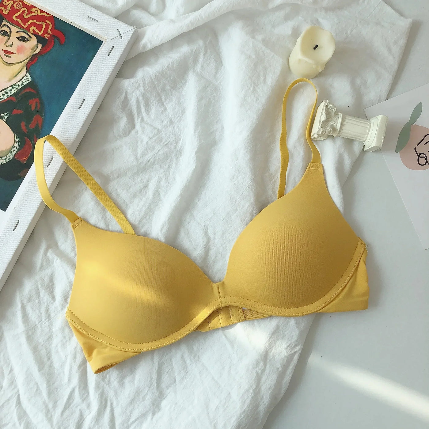 Backless Bras for Women Seamless Underwear Sexy Lingerie 3/4 Cup Bralette Top Wireless Brassiere Intimates Comfort T Shirt Bra