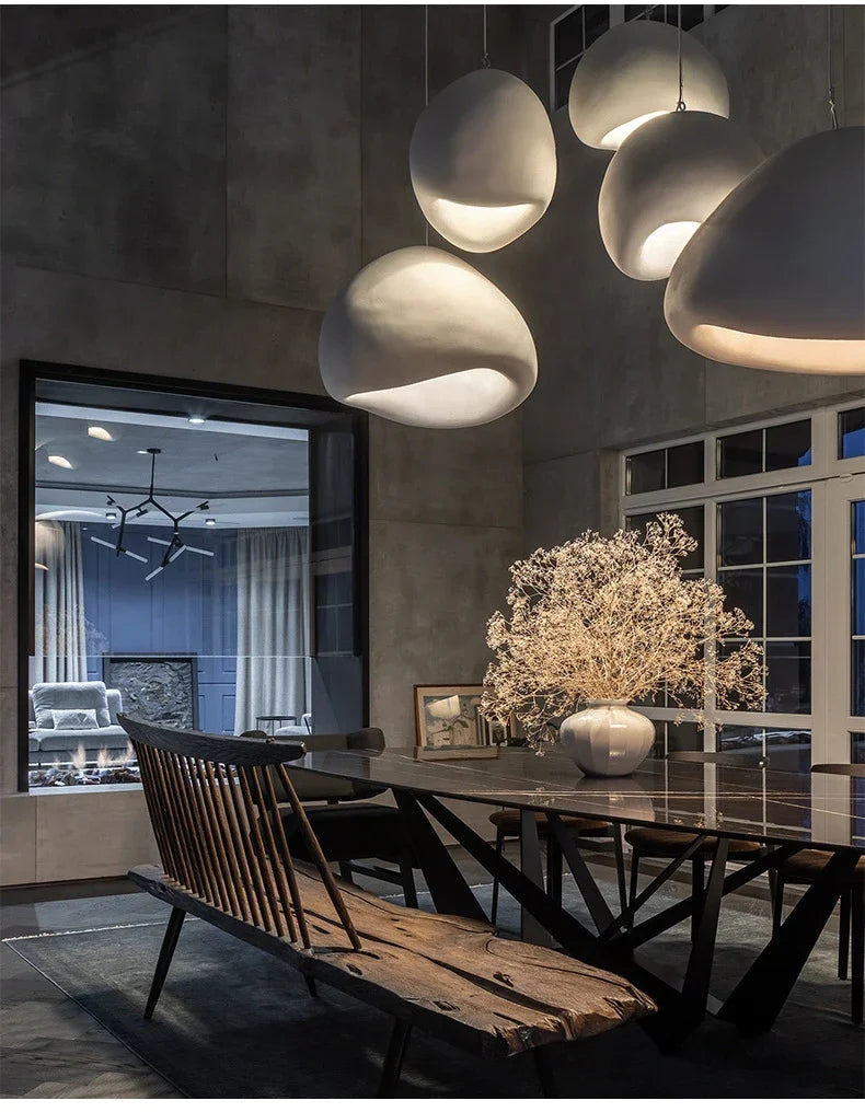 Nordic Simple Living Room Bedroom Pendant Lights Home Decor Kitchen Island Chandeliers Dining Room White Round Lighting Fixtures