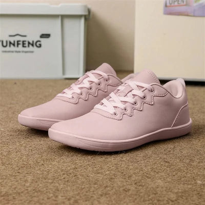 Women Shoes Wide Barefoot Shoes for Women Minimalist Split Leather Casual Shoes Comfortable Pink White Shoes Walking Sneakers