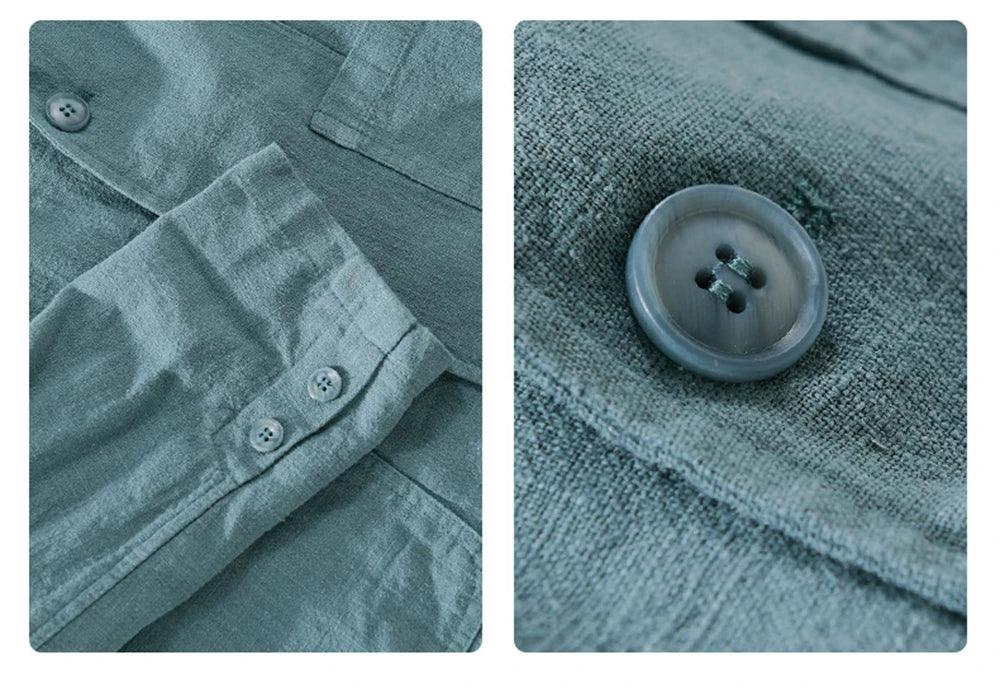men's Blazers Linen and Cotton Casual men clothing fashion 2024 Spring Autumn Solid Tops for Young men loose Suit Coat