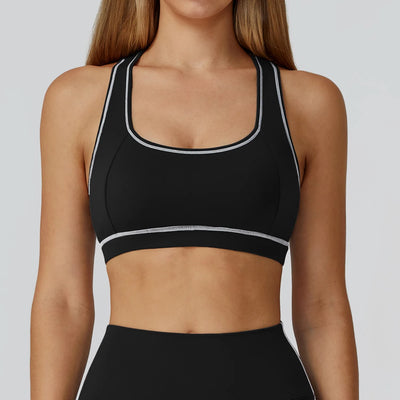 Yoga Bra Women Breathable Sports Bra Anti-Sweat Fitness Shockproof Crop Top Push Up Gym High Strength Workout Underwear