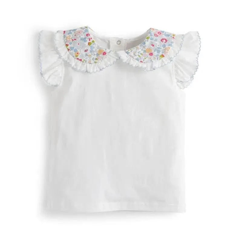 Summer Clothes Set for Baby Girls Kids Kawaii Vest Tops and Floral Printed Butt Pants Children Korean Style Casual Playwear