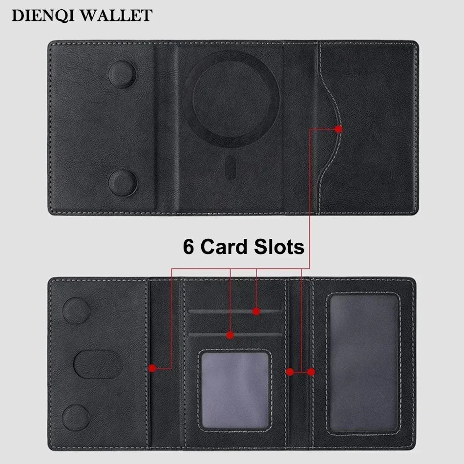 Magsafe Wallet Mobile Phone Bag Credit Card Holder Magnetic Wallet Men Luxury Bank Cardholder Case Minimalist Wallet Card Bag