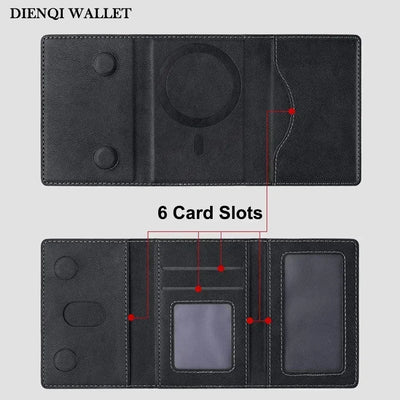 Magsafe Wallet Mobile Phone Bag Credit Card Holder Magnetic Wallet Men Luxury Bank Cardholder Case Minimalist Wallet Card Bag
