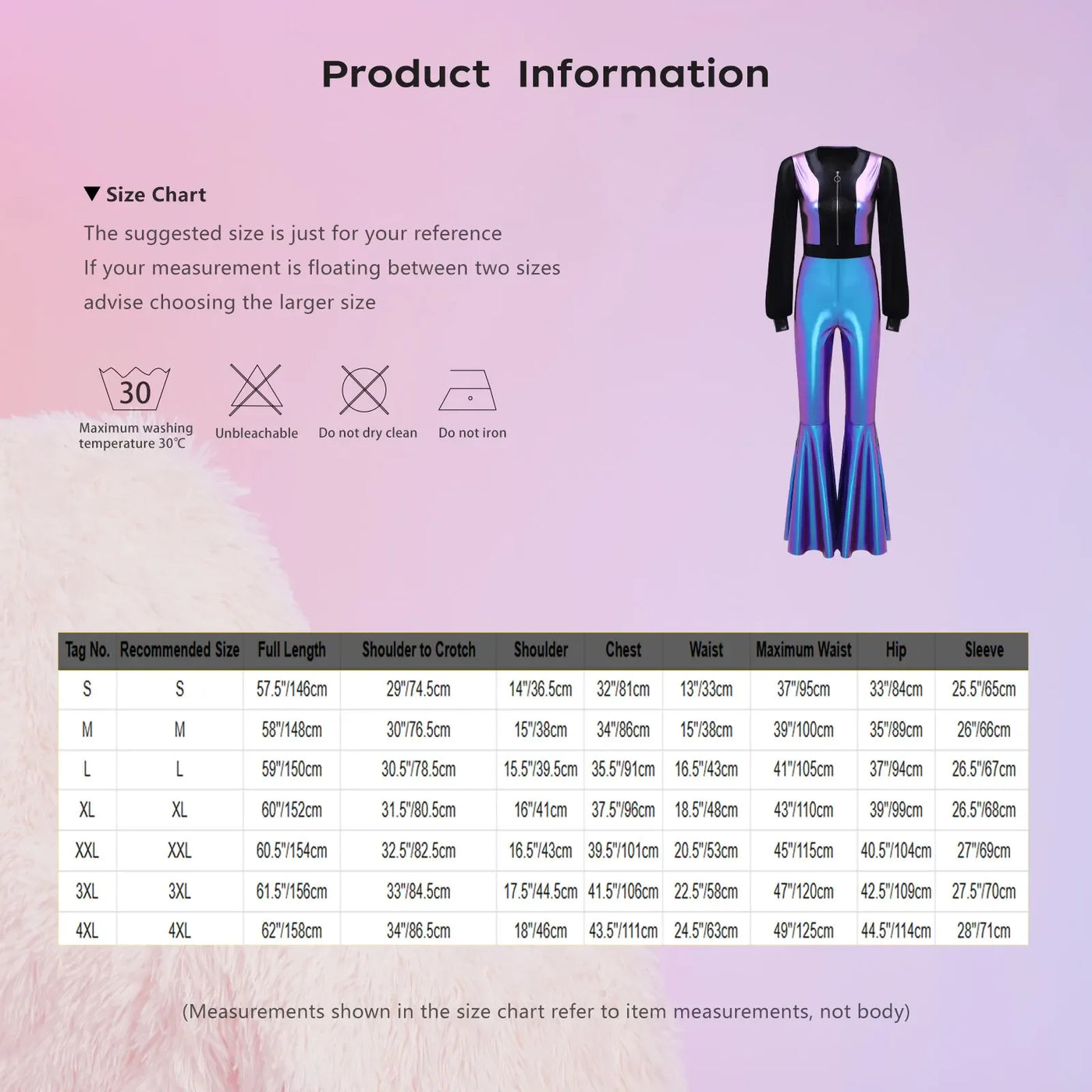 Womens Vintage 70s 80s Disco Dance Jumpsuit Mesh Long Sleeve Bell Bottom Pants Metallic Shiny Rompers Bodysuit Halloween Costume
