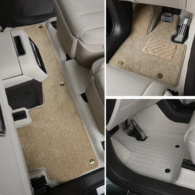 For DENZA N9 Car Floor Mats Double Layers Full Surrounded Auto Carpets Foot Liners Car Accessories Special for Six Seats