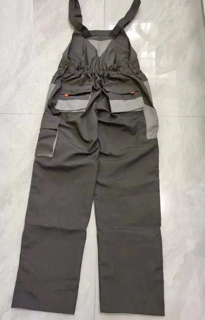 Bib Overalls Men Work Clothing Plus Size Protective Coveralls Strap Jumpsuits Multi Pockets Uniform Sleeveless Worker Pants 5xl