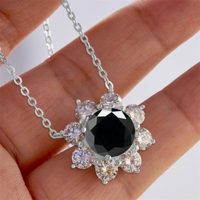 Total 9 carat  Moissanite Solitaire Drop Necklaces Silver Pendant Original Real 925 Silver Chain Jewelry for Women