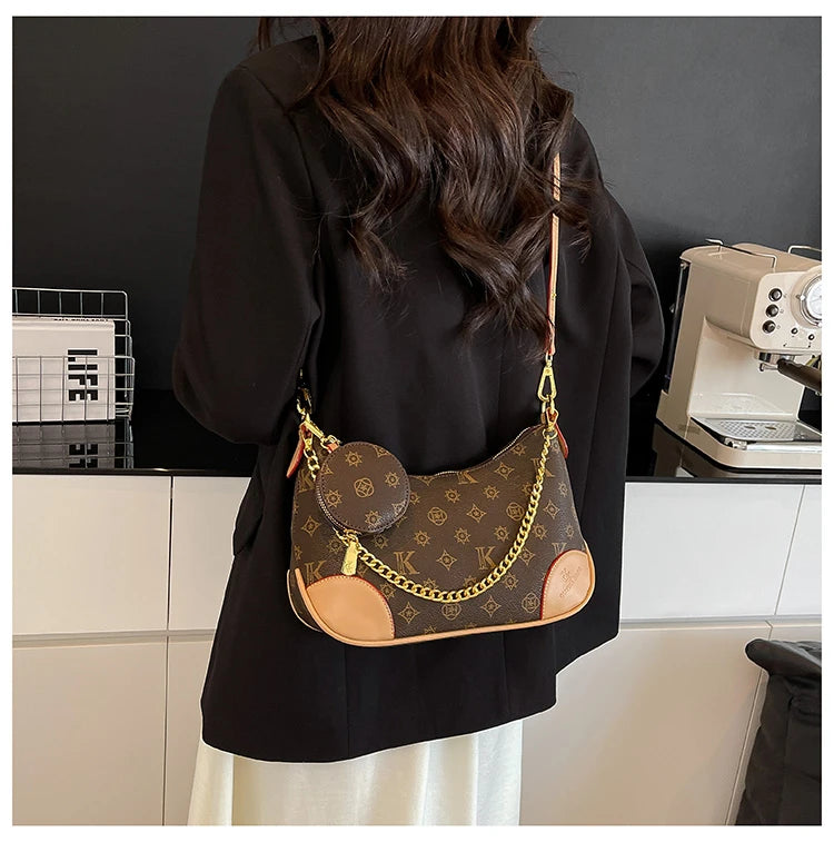 Famous Designer Elegant Handbags Leather For Women, Ladies Crossbody Shoulder Bag Classic Popular And Lightweight For Shopping